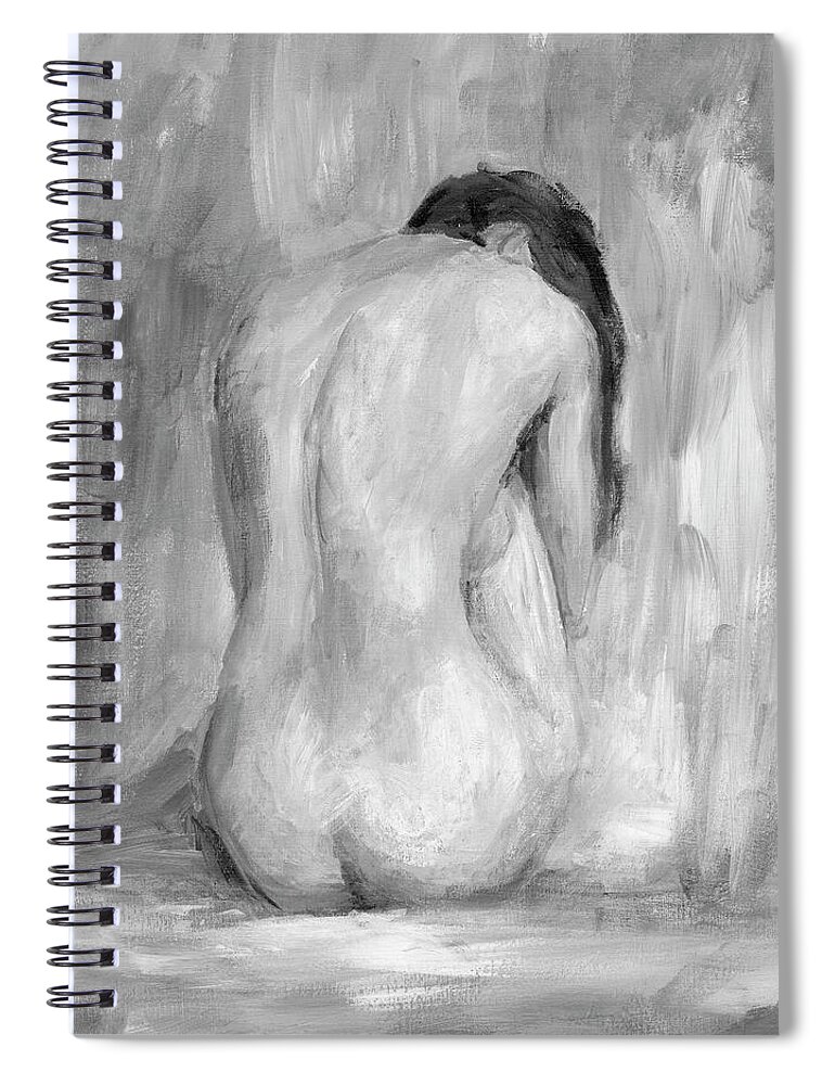 Figurative Spiral Notebook featuring the painting Figure In Black & White II by Ethan Harper