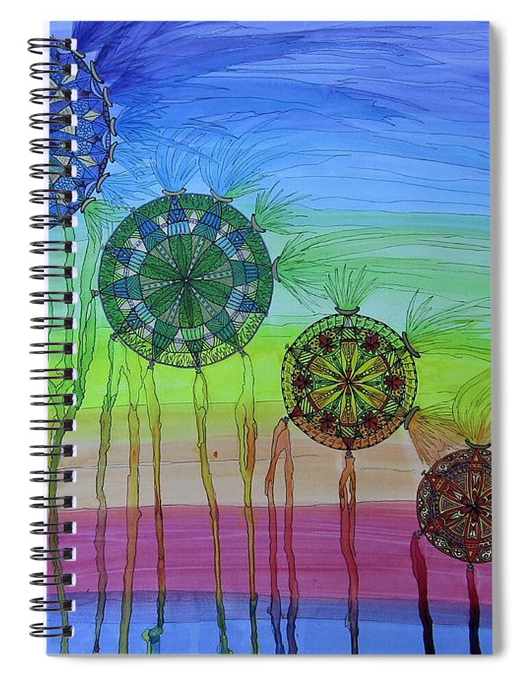 Dreams Spiral Notebook featuring the painting Filtering Dreams by Anita Hillsley