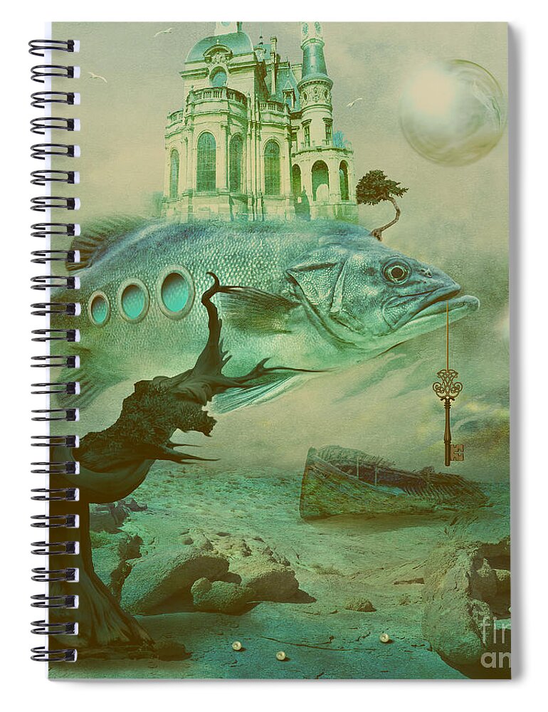 Nemo Spiral Notebook featuring the digital art Finding Captain Nemo by Alexa Szlavics