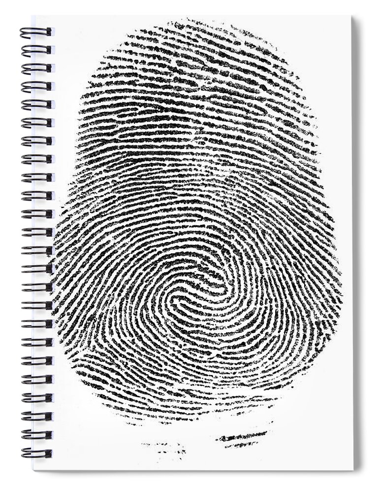 Stealing Spiral Notebook featuring the photograph Finger Print Double Loop Whorl by Vcnw