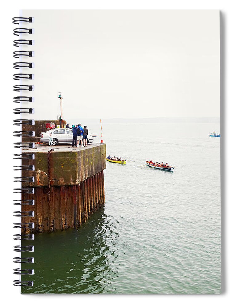 Wake Spiral Notebook featuring the photograph Finish Line by Mark Leary