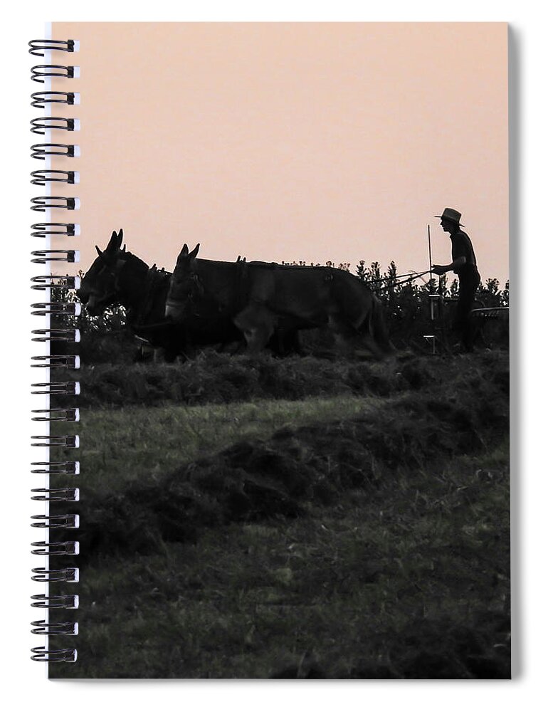 Amish Spiral Notebook featuring the photograph Finishing Up by Tana Reiff
