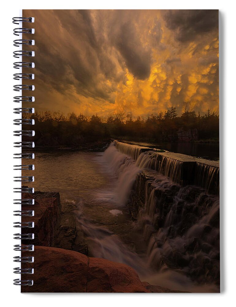 Fire Ky Spiral Notebook featuring the photograph Fire and Water by Aaron J Groen