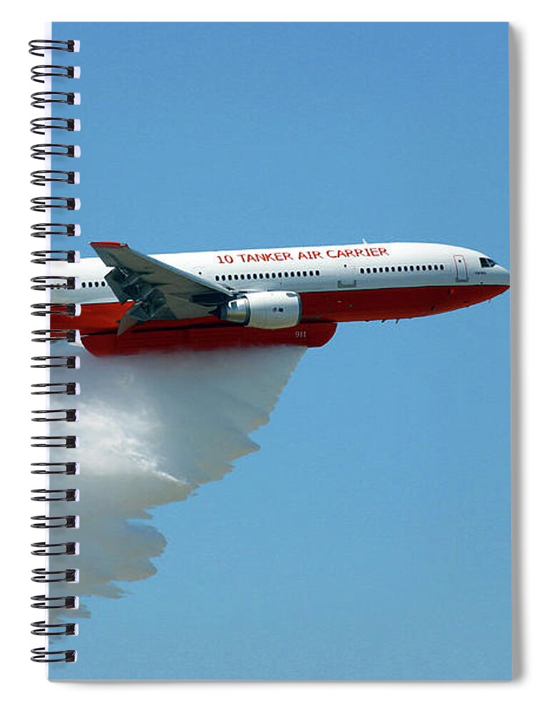 Fire Tanker Spiral Notebook featuring the photograph Fire Tanker by Anthony Jones