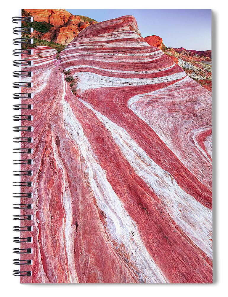 Scenics Spiral Notebook featuring the photograph Fire Wave by Copyright Sarah Wright