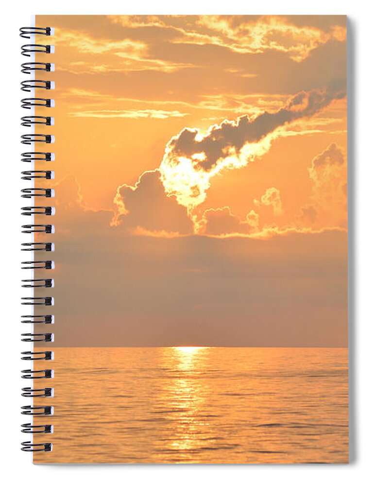 Ocean Spiral Notebook featuring the photograph Fireball  by Barbara Ann Bell