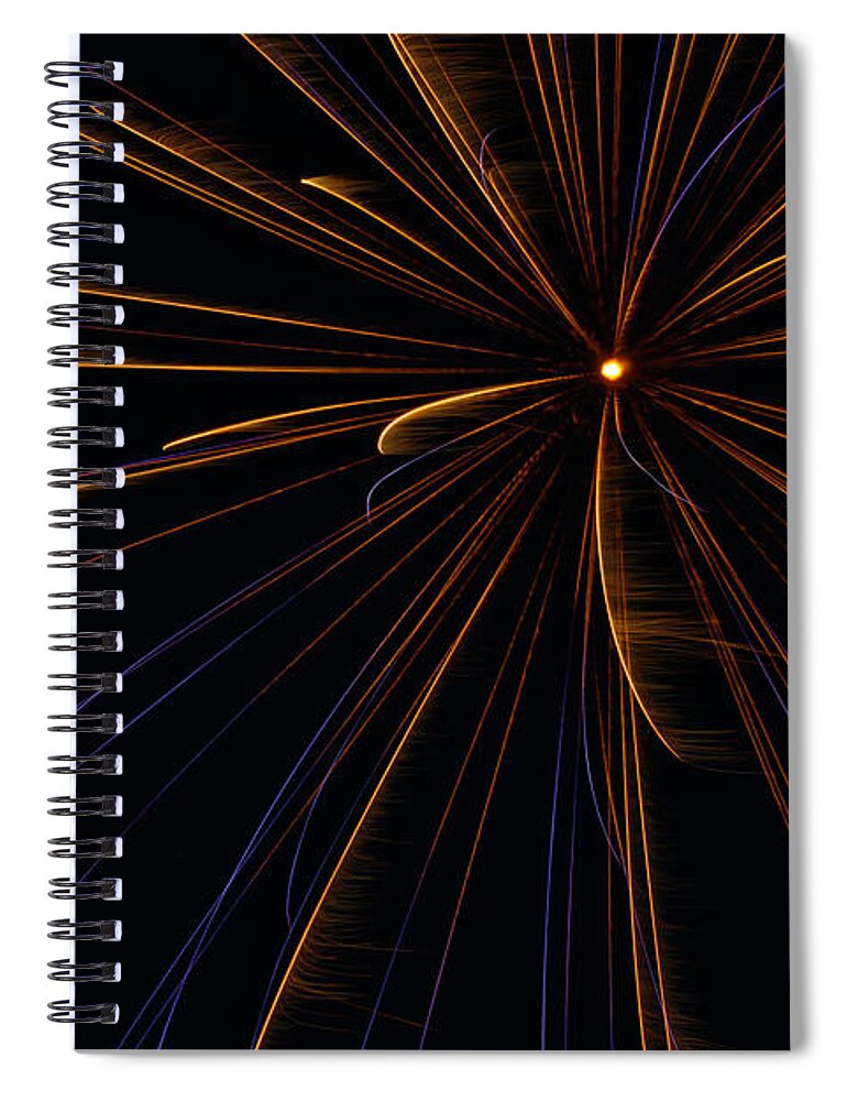 Fireworks Spiral Notebook featuring the photograph Fireworks Sputnik by Meta Gatschenberger
