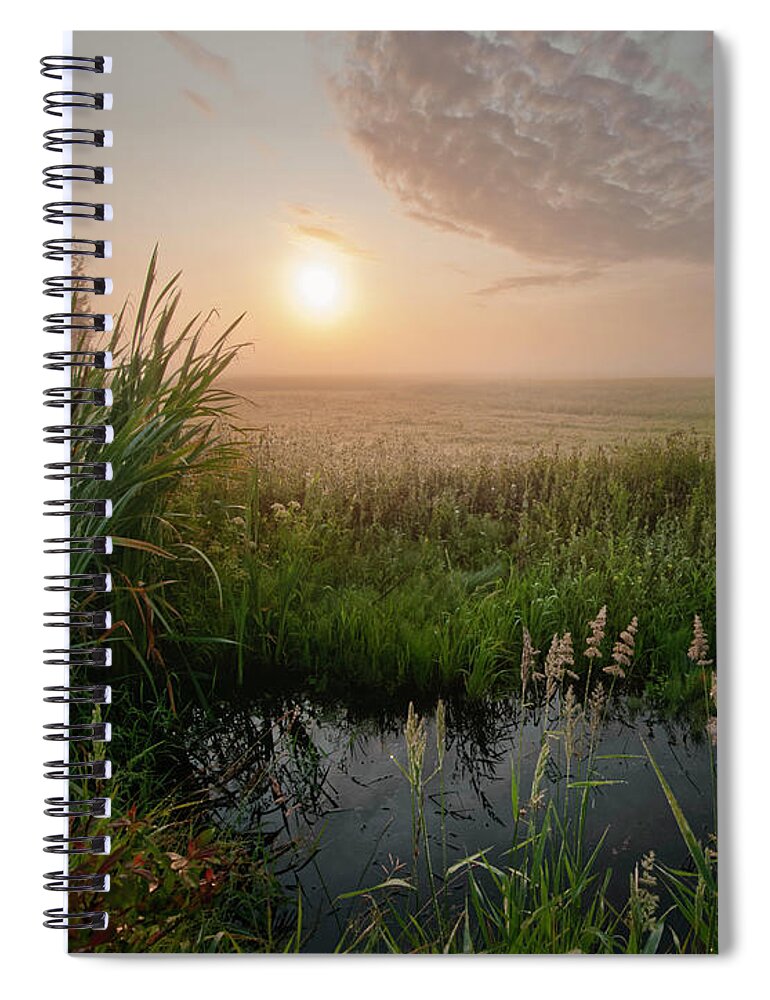 Horizontal Spiral Notebook featuring the photograph First Days of Autumn by Dan Jurak