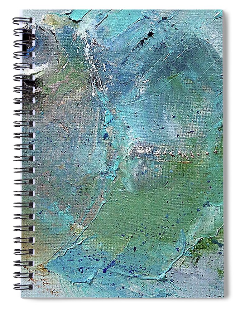 Russian Artists New Wave Spiral Notebook featuring the painting Fish-Ka 3 by Igor Medvedev