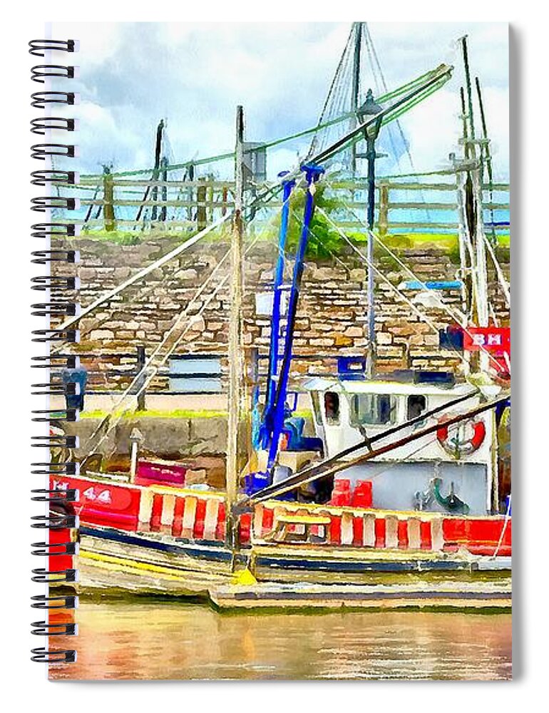Fishing Boat Spiral Notebook featuring the photograph Fishing Boat digital art by Martyn Arnold
