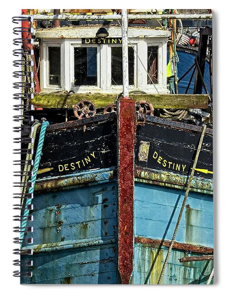 Fishing Boat Spiral Notebook featuring the photograph Fishing Boat by Martyn Arnold