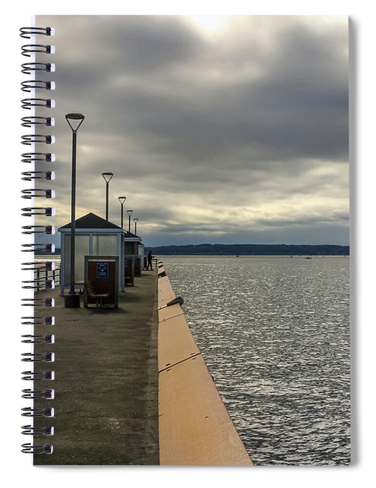 Dock Spiral Notebook featuring the photograph Fishing Dock by Anamar Pictures