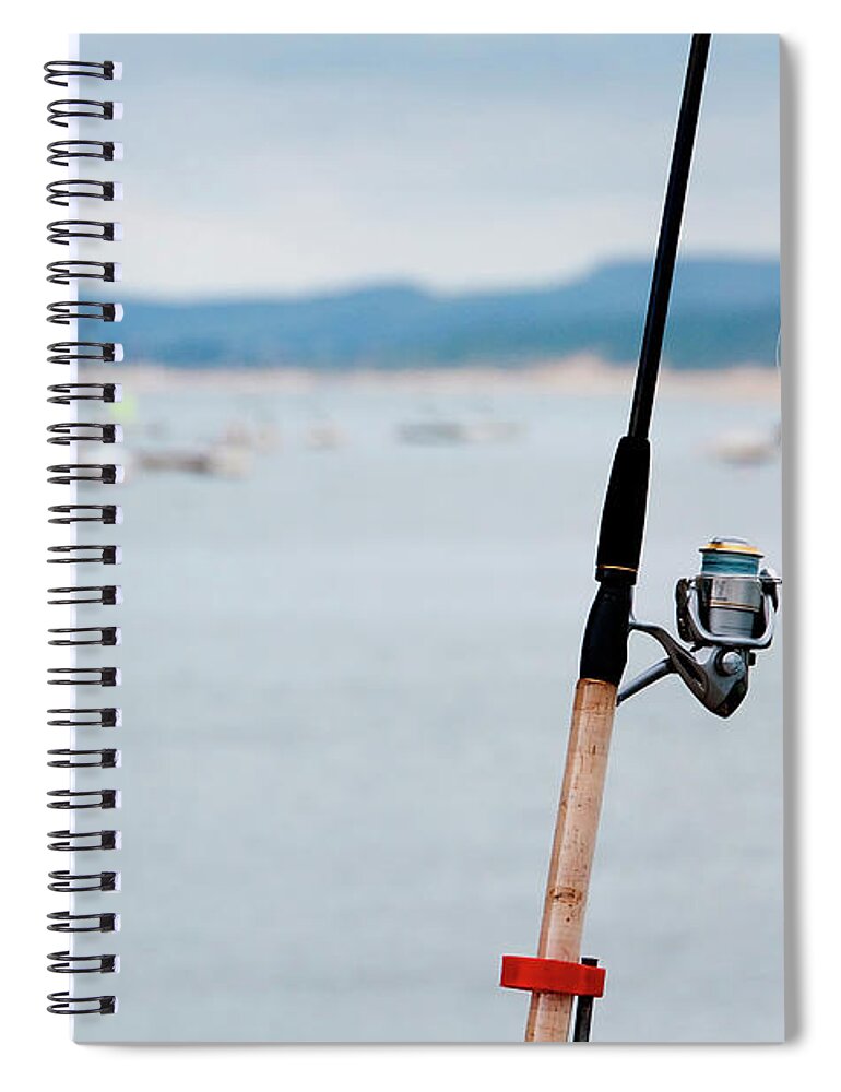 Outdoors Spiral Notebook featuring the photograph Fishing Rod by Sebastian Condrea