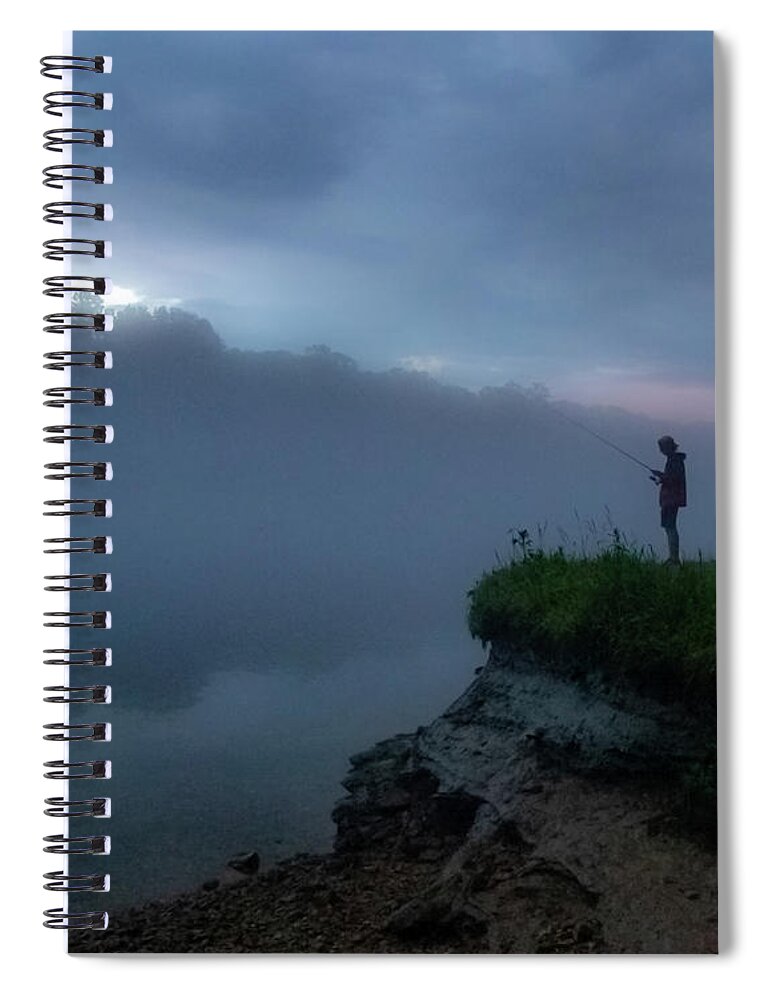 Fishing Spiral Notebook featuring the photograph Fishing the White River 2 by Joe Kopp
