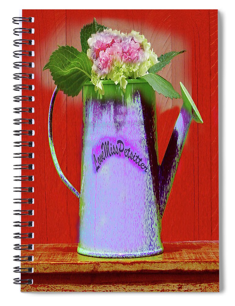 Art Spiral Notebook featuring the digital art Floral Art 375 by Miss Pet Sitter