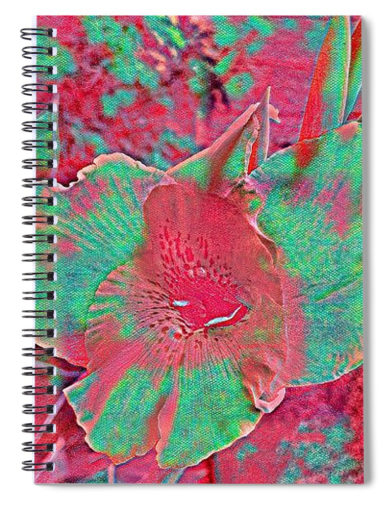 Florals Spiral Notebook featuring the mixed media Floral beauty by Steven Wills