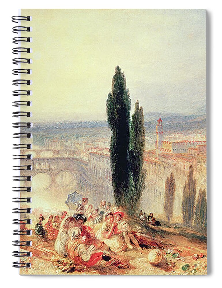 Turner Spiral Notebook featuring the painting Florence from near San Miniato, 1828 by Joseph Mallord William Turner