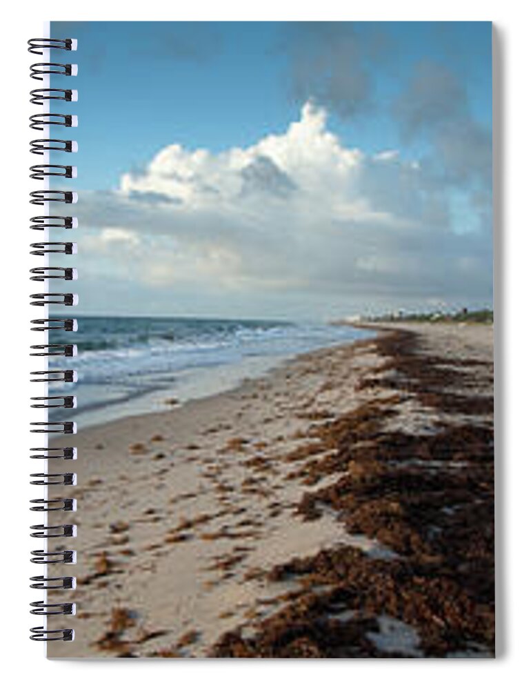 Scenics Spiral Notebook featuring the photograph Florida Beach With Gentle Waves And by Drnadig