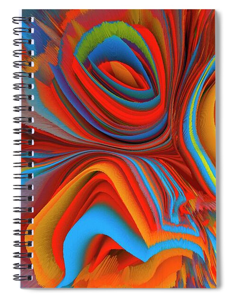 Eden Spiral Notebook featuring the mixed media Flowers Of My Dreams 8 by Elena Gantchikova