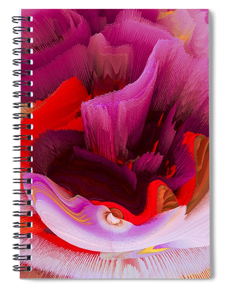 Rose Spiral Notebook featuring the mixed media Flowers Of My Dreams 25 by Elena Gantchikova