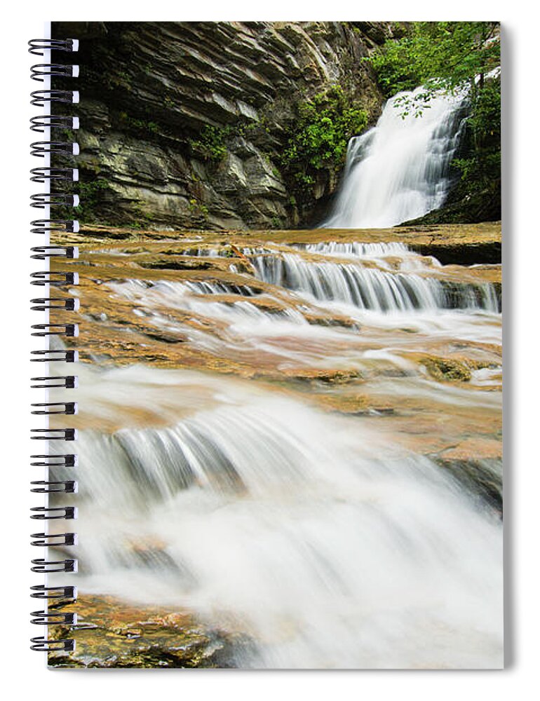 Scenics Spiral Notebook featuring the photograph Flowing Cascades And Lower Cascades by Robert Cable
