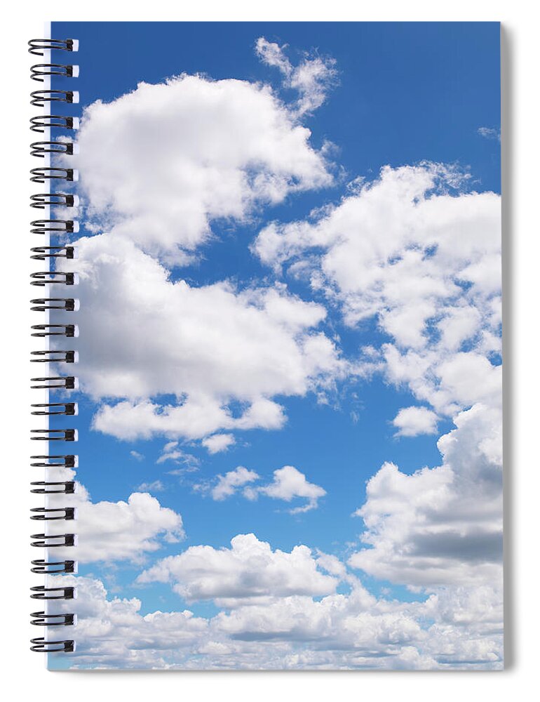 Sunlight Spiral Notebook featuring the photograph Fluffy Clouds Xxl - Vertical by Turnervisual