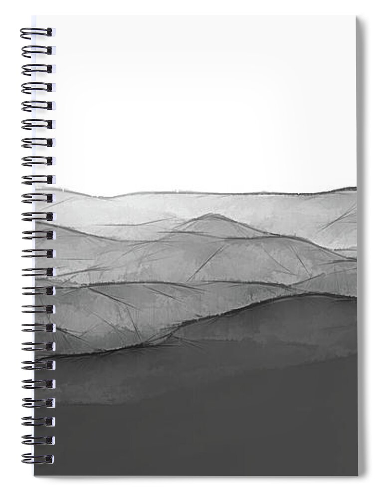 Typography Spiral Notebook featuring the photograph Foggy Mountains Minimalist by Andrea Anderegg