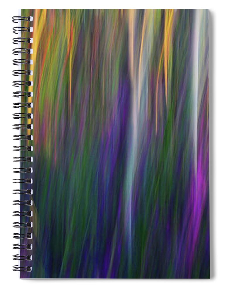 Sweet Pea Spiral Notebook featuring the photograph Forest Illusions- Purple Passion by Whispering Peaks Photography