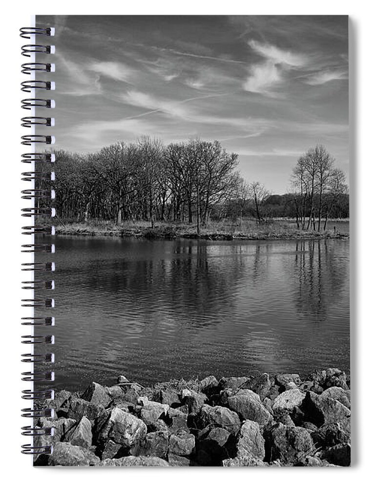 Winterpacht Spiral Notebook featuring the photograph Forest Island by Miguel Winterpacht