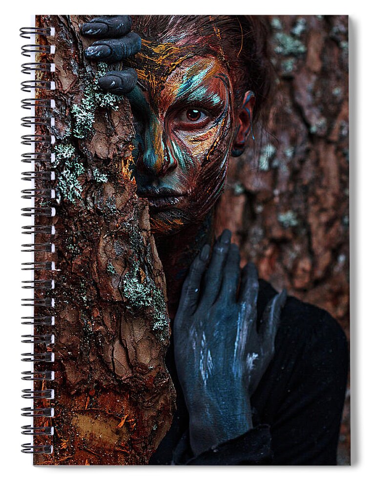 Russian Artists New Wave Spiral Notebook featuring the photograph Forest Keeper by Ivan Kovalev