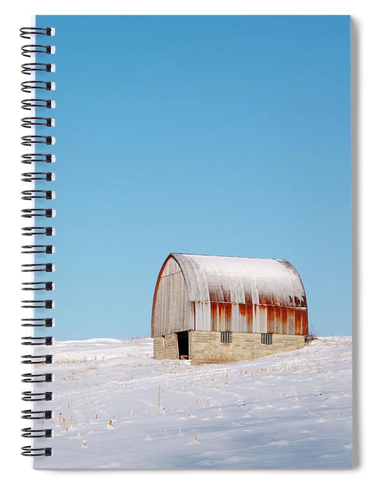 Barn Spiral Notebook featuring the photograph Forgotten Barn by Todd Klassy
