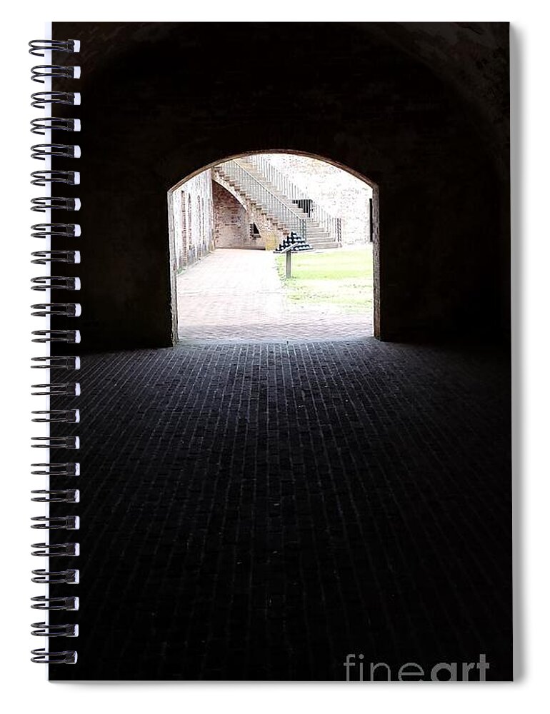 Fort Macon Spiral Notebook featuring the photograph Fort Macon 1 by Paddy Shaffer