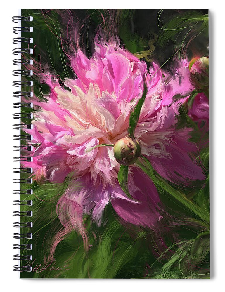 Flower Spiral Notebook featuring the digital art Fourth of July by Garth Glazier