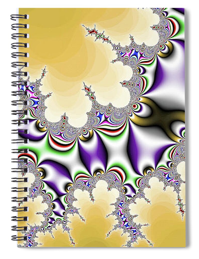 Abstract Spiral Notebook featuring the digital art Fractal Whip Art by Don Northup