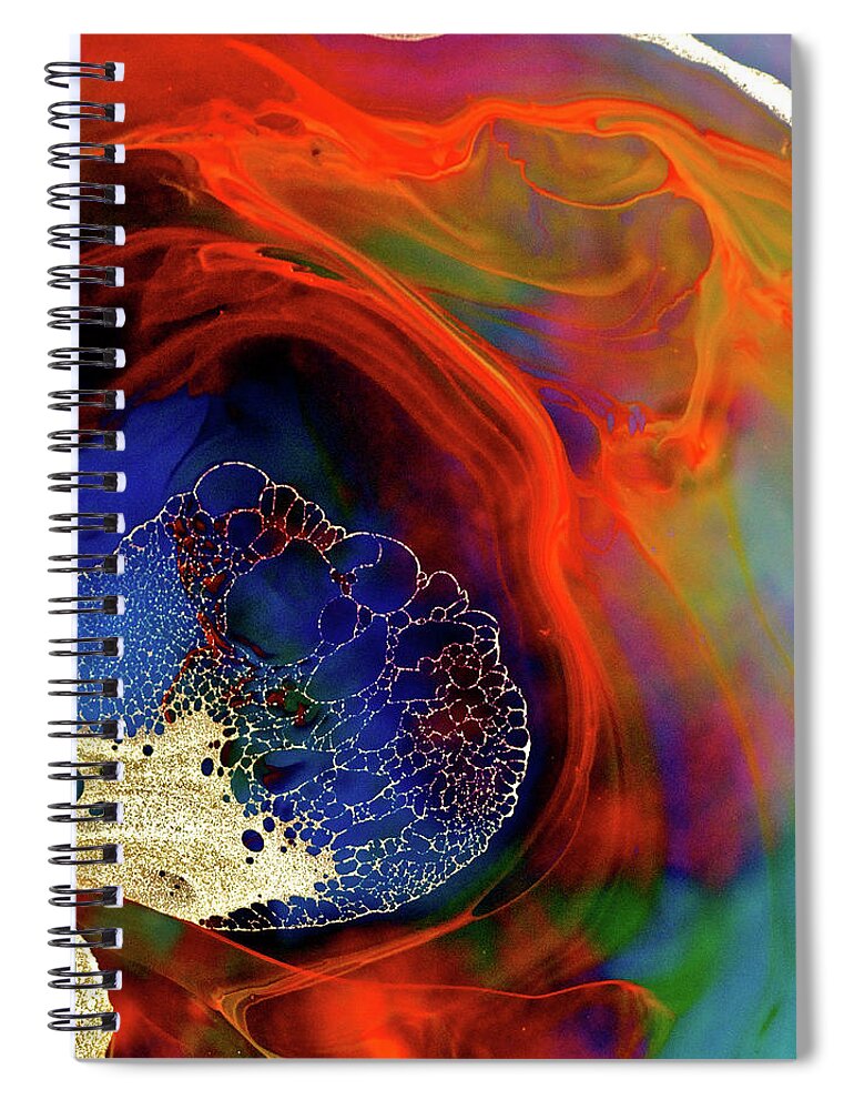 Fragility Spiral Notebook featuring the photograph Fragility And Rainbow Flow by Pery Burge