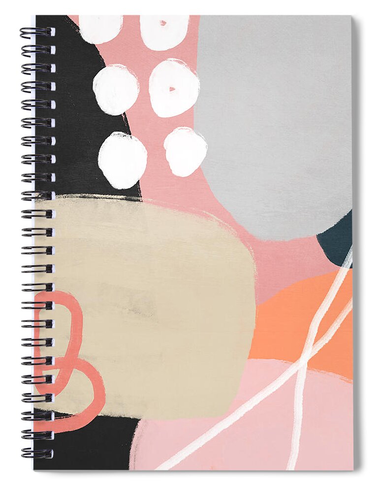 Modern Spiral Notebook featuring the mixed media Fragments 1- Art by Linda Woods by Linda Woods