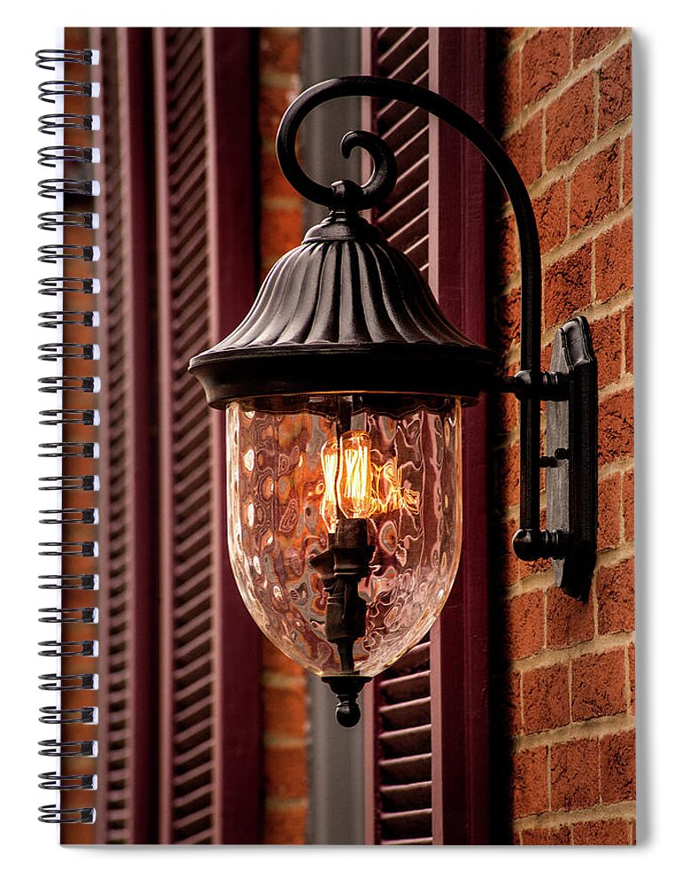 Lamp Spiral Notebook featuring the photograph Frederick Lamp by Don Johnson