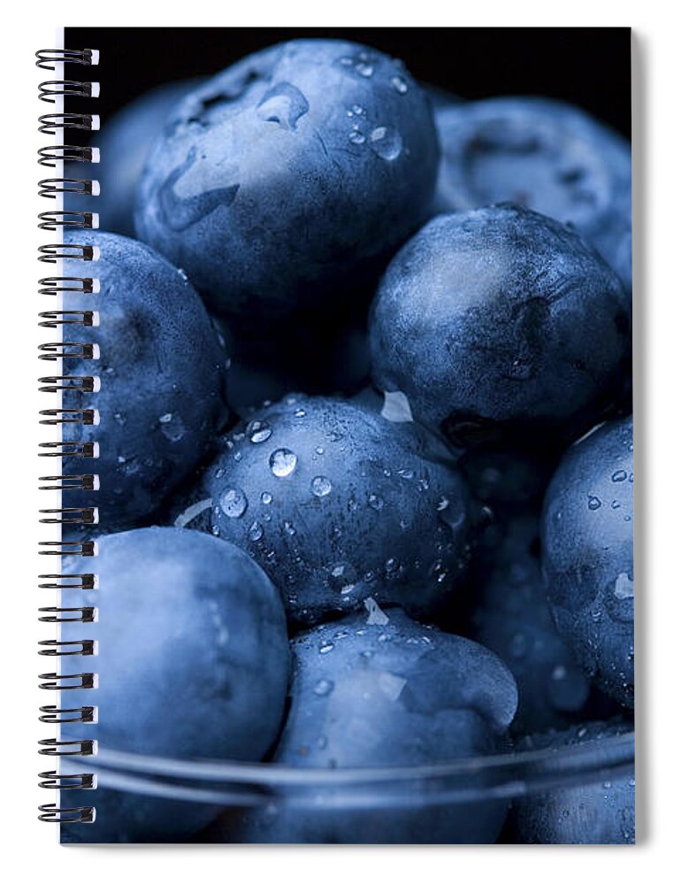 Curve Spiral Notebook featuring the photograph Fresh Blueberry by Kativ