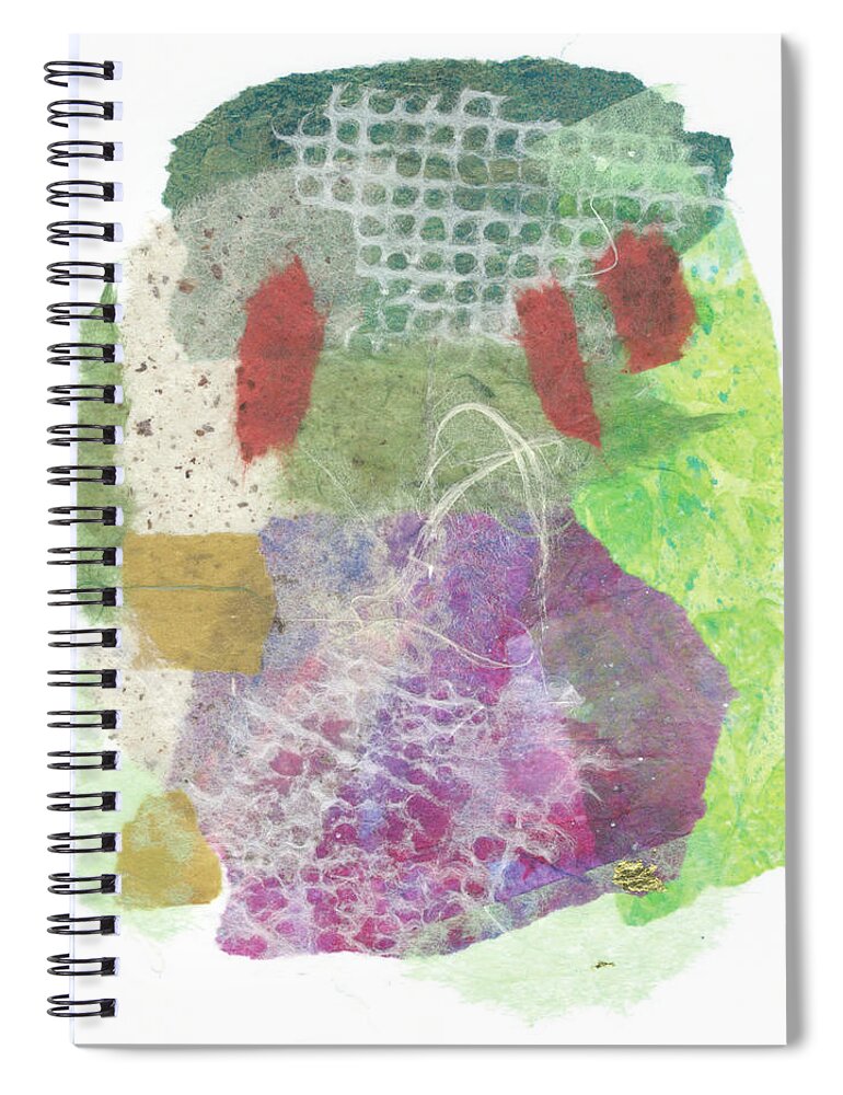Collage Spiral Notebook featuring the mixed media Fresh Pressed #8 by Christine Chin-Fook