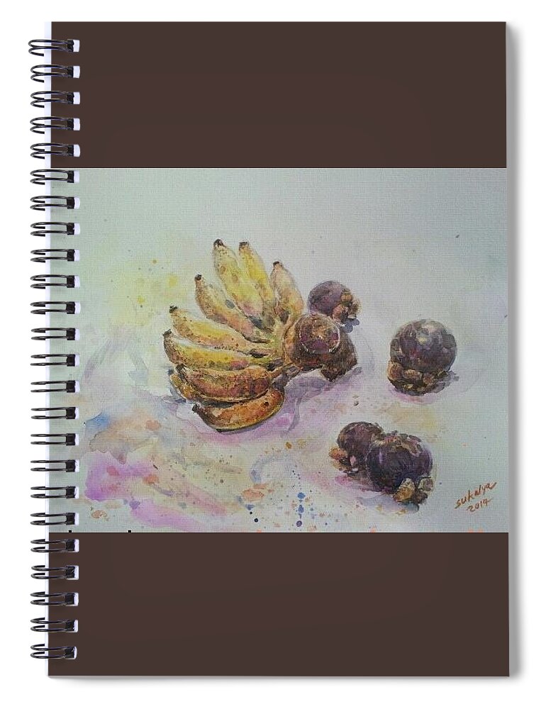 Fruits Spiral Notebook featuring the painting Friends by Sukalya Chearanantana