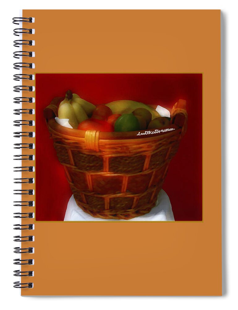 Art Spiral Notebook featuring the digital art Fruit Art 34 by Miss Pet Sitter