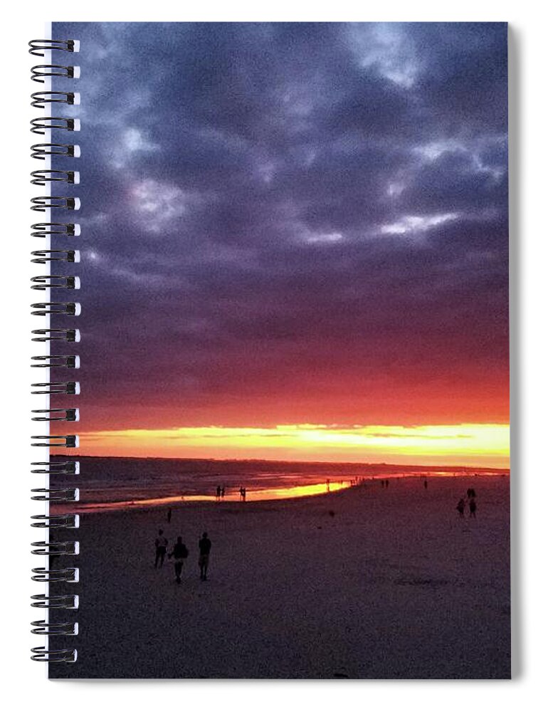 Beach Spiral Notebook featuring the photograph Ft. Myers Beach Sunset by Karen Stansberry