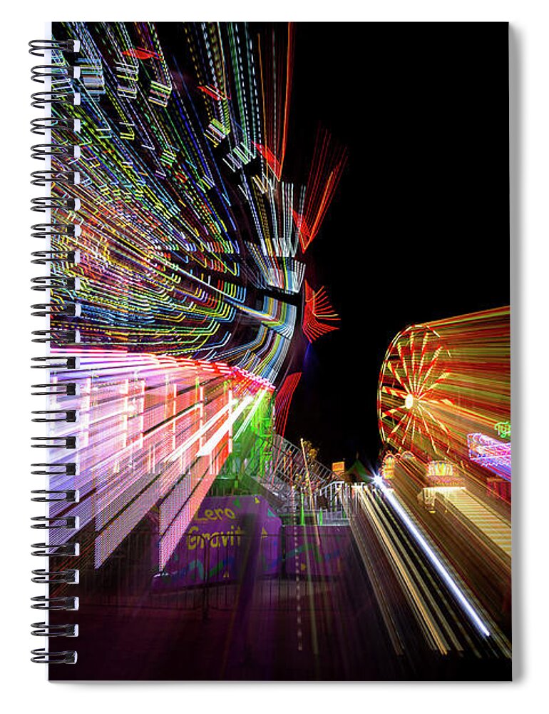 Fair Spiral Notebook featuring the photograph Fun Zone at the Fair by Mike Long