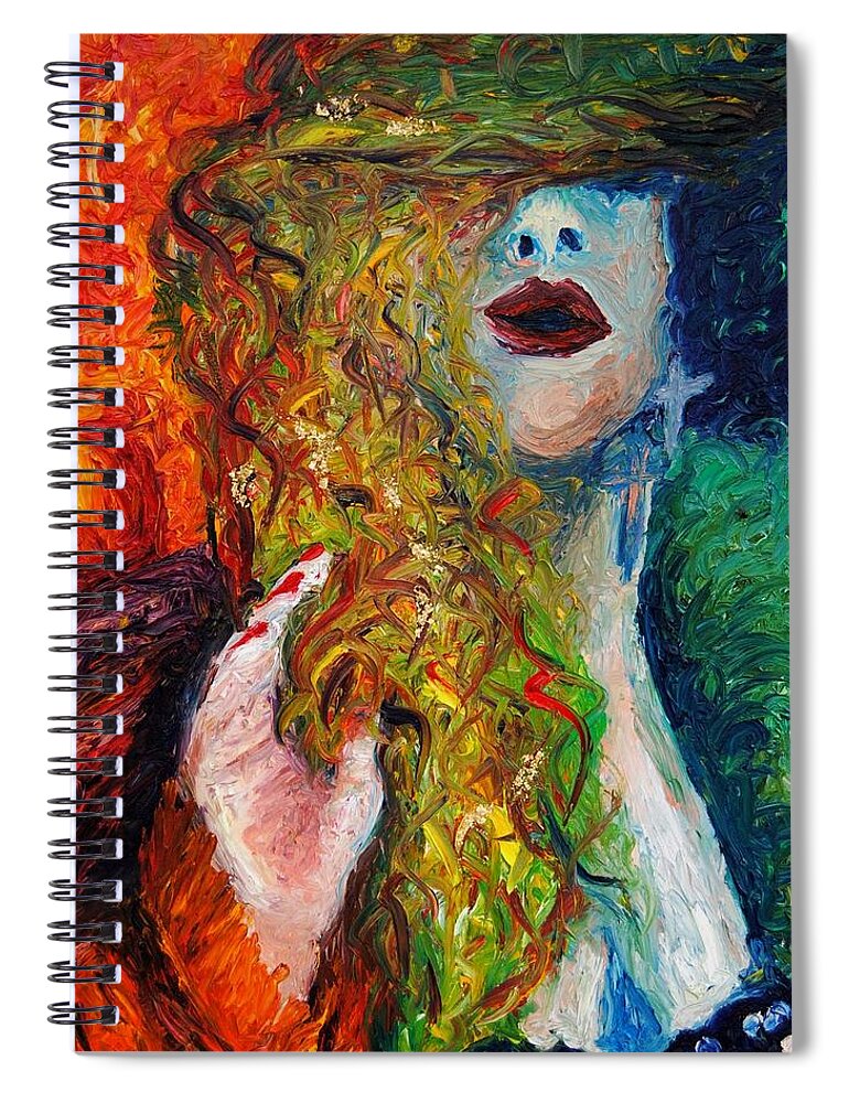 Fur Spiral Notebook featuring the painting Fur by Chiara Magni