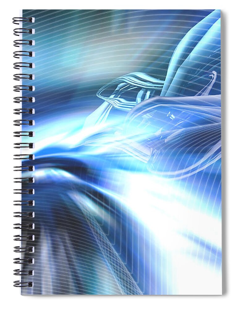 Computer Spiral Notebook featuring the photograph Futura01 Remix by Alwyncooper
