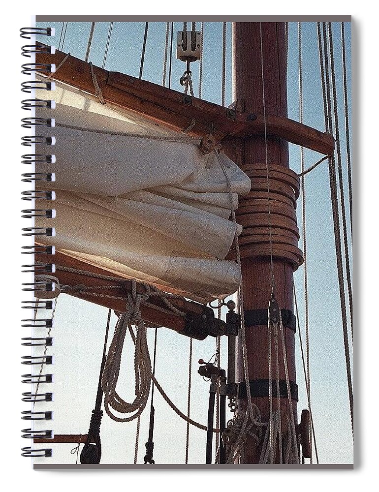 Mainsail Spiral Notebook featuring the photograph Gaff rig by Fred Bailey