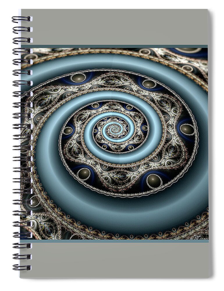  Spiral Notebook featuring the digital art Gallery 2 Cover Image. NOT FOR SALE. by Missy Gainer