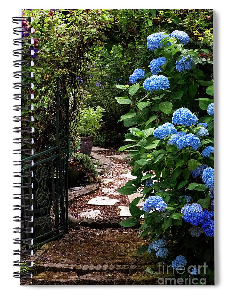 Garden Spiral Notebook featuring the photograph Garden Gate by Louise Magno