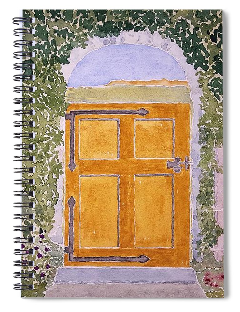 Watercolor Spiral Notebook featuring the painting Garden Lore by John Klobucher