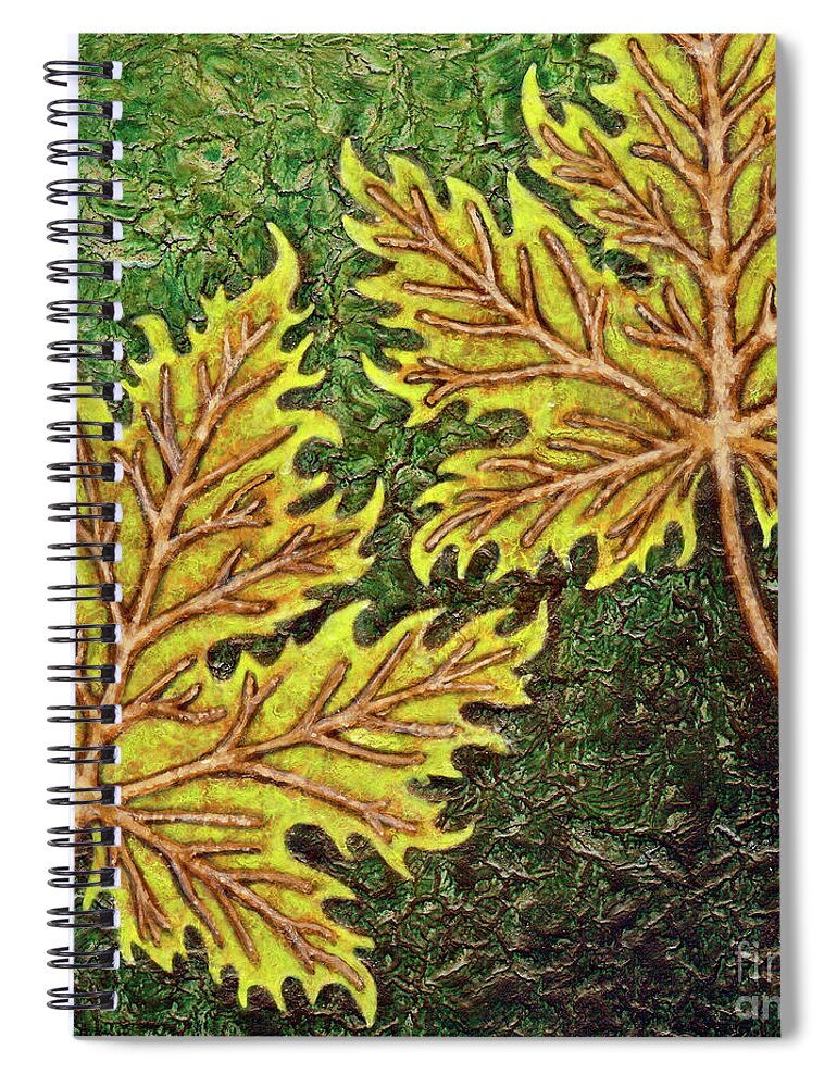 Garden Spiral Notebook featuring the painting Garden Room 35 by Amy E Fraser
